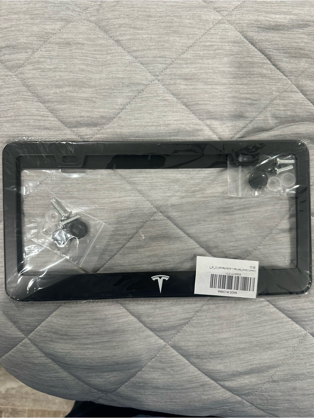 NEW Black License Plate Frame Set – 2 Pack for TESLA Front & Rear